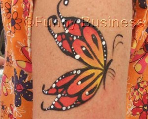 Visiting Butterfly Painted On An Arm