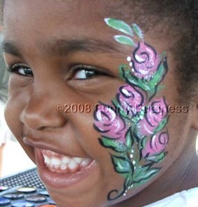Example of face paint design by Shelley!