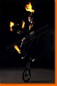 David torches unicycle