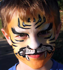 Tiger face painting mask