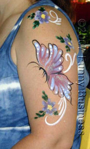 butterfly Facepaint on arm