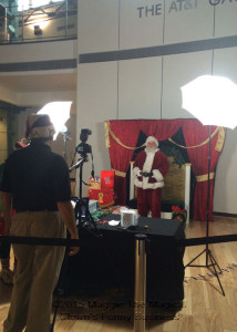 santa being photographed