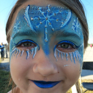 snowflakes glitter mask