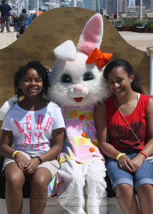 Easter Bunny with two women