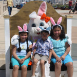 easter bunny with children
