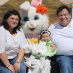 easter bunny with a family