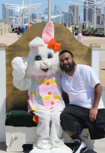 easter bunny with a man