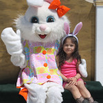 easter bunny with little girl
