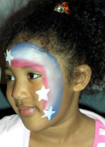 facepaint stars rainbow