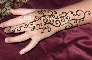 henna hand and wrist
