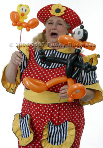 Maggie and her balloon friends