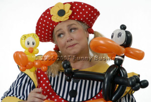 Maggie and her balloon friends