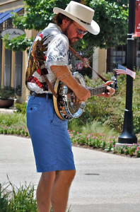 markus playing the banjo