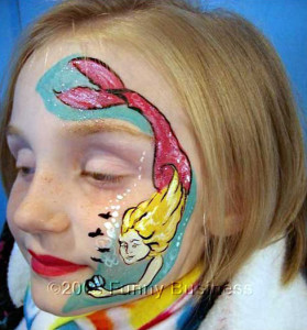 Photo of girl with painted face