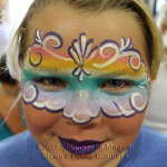 Rainbow facepaint mask