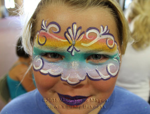 Rainbow facepaint mask