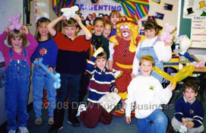 Maggie the clown and kids